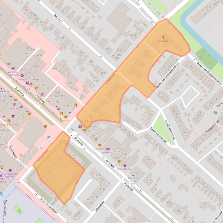 Kaart van postcodegebied 2132CN.