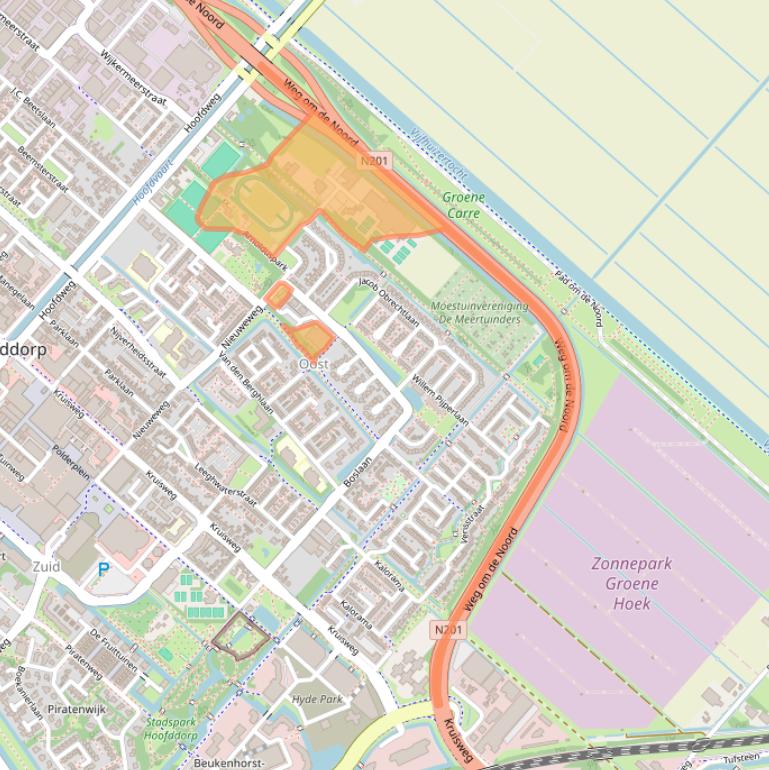 Kaart van postcodegebied 2132CR.