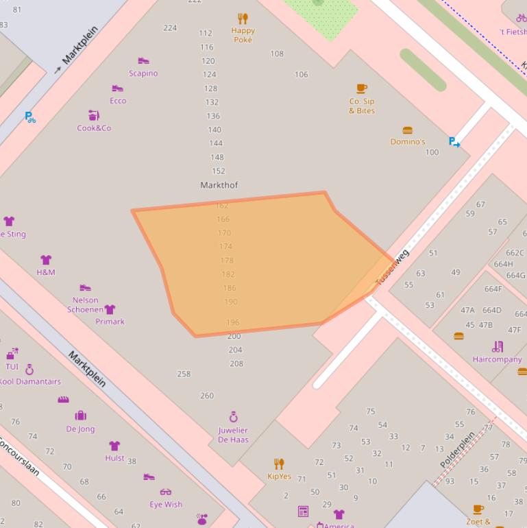 Kaart van postcodegebied 2132CV.