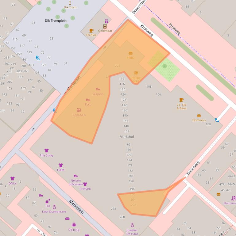 Kaart van postcodegebied 2132CW.