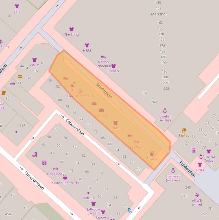 Kaart van postcodegebied 2132DB.