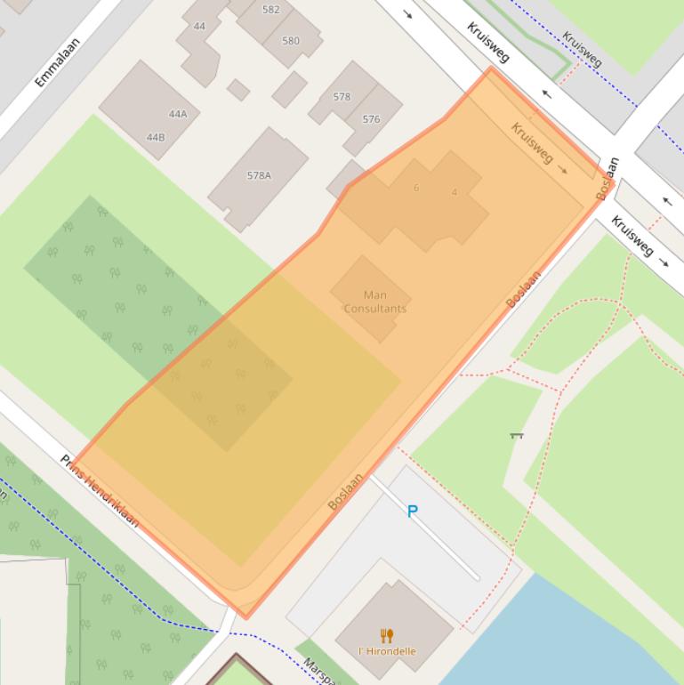 Kaart van postcodegebied 2132DX.