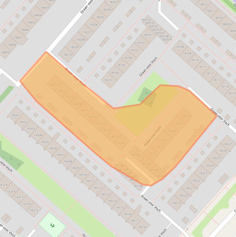 Kaart van postcodegebied 2132GS.