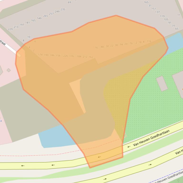 Kaart van postcodegebied 2132GX.