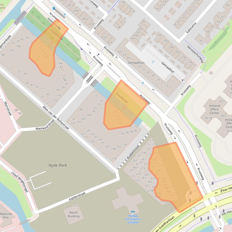 Kaart van postcodegebied 2132HD.