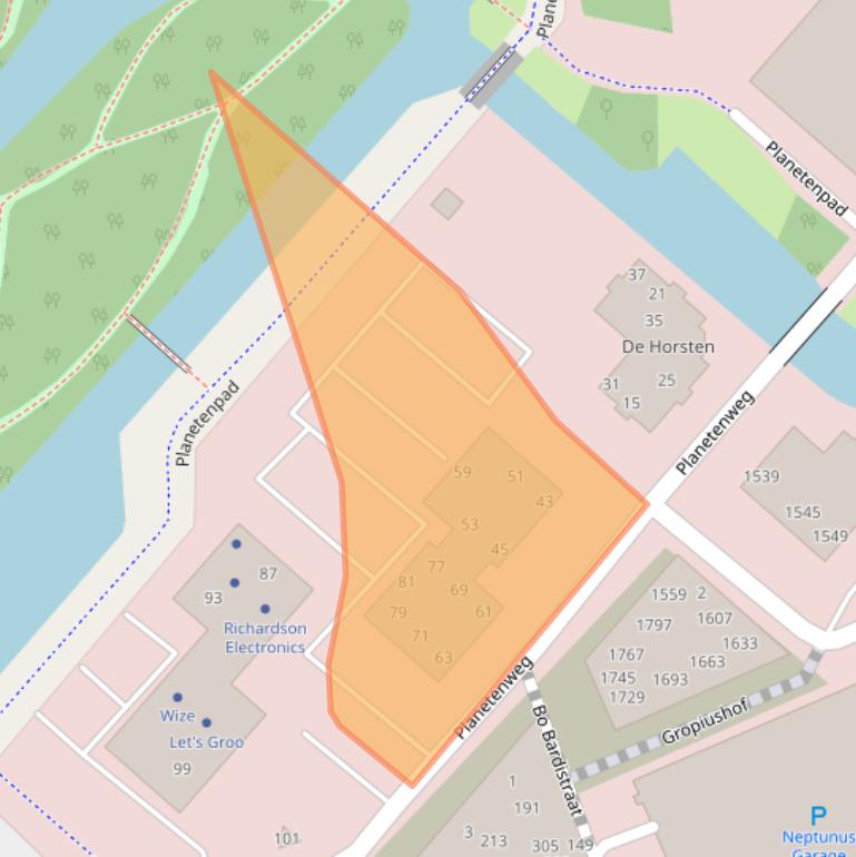 Kaart van postcodegebied 2132HM.