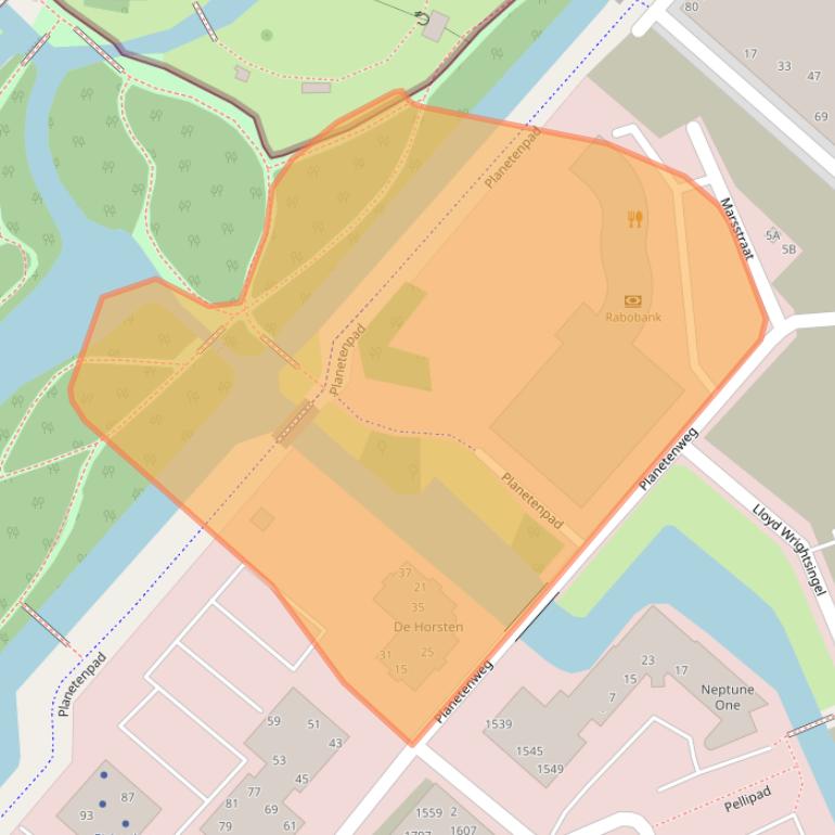 Kaart van postcodegebied 2132HN.