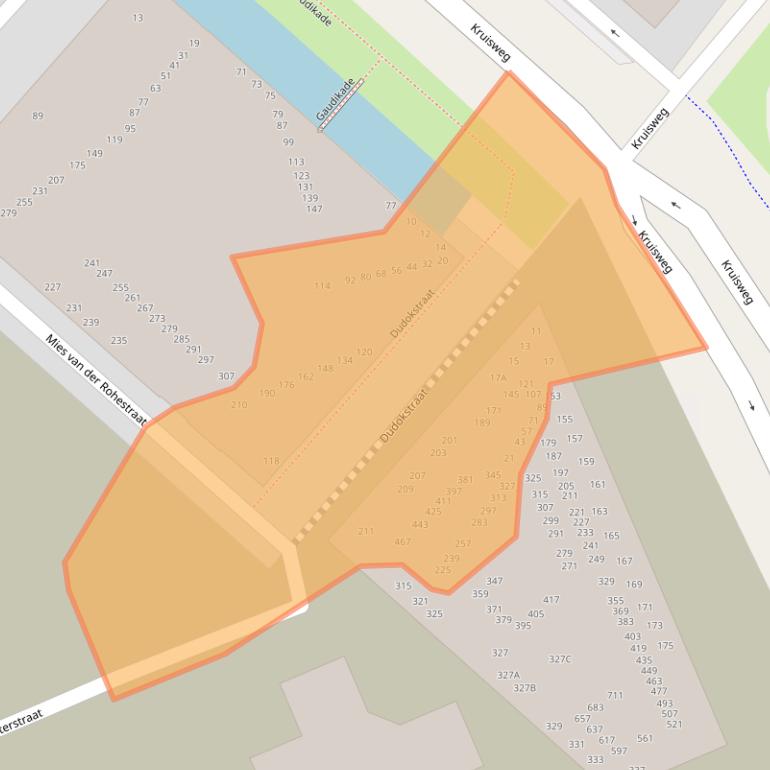 Kaart van postcodegebied 2132HT.