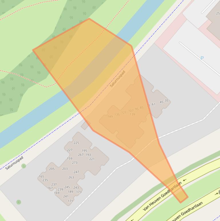 Kaart van postcodegebied 2132HV.