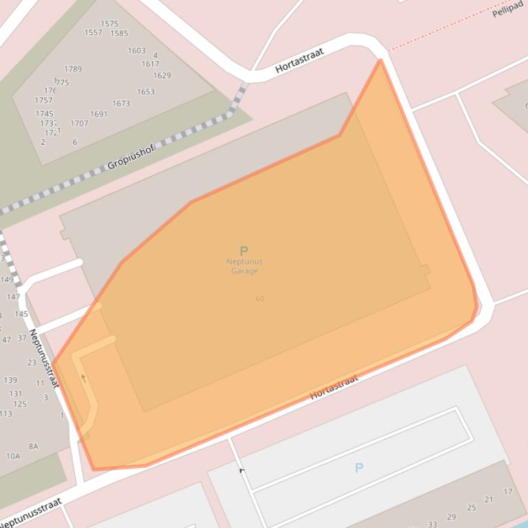 Kaart van postcodegebied 2132JB.