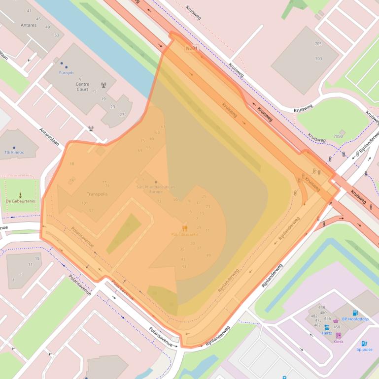 Kaart van postcodegebied 2132JH.