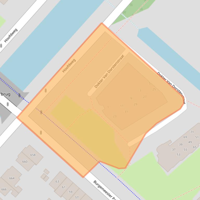 Kaart van postcodegebied 2132JR.