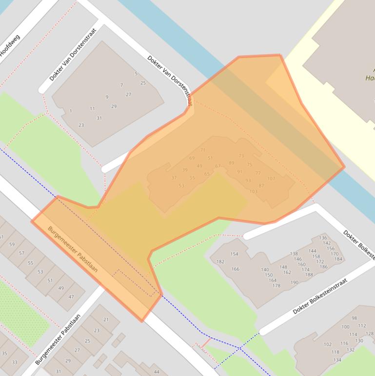 Kaart van postcodegebied 2132JS.