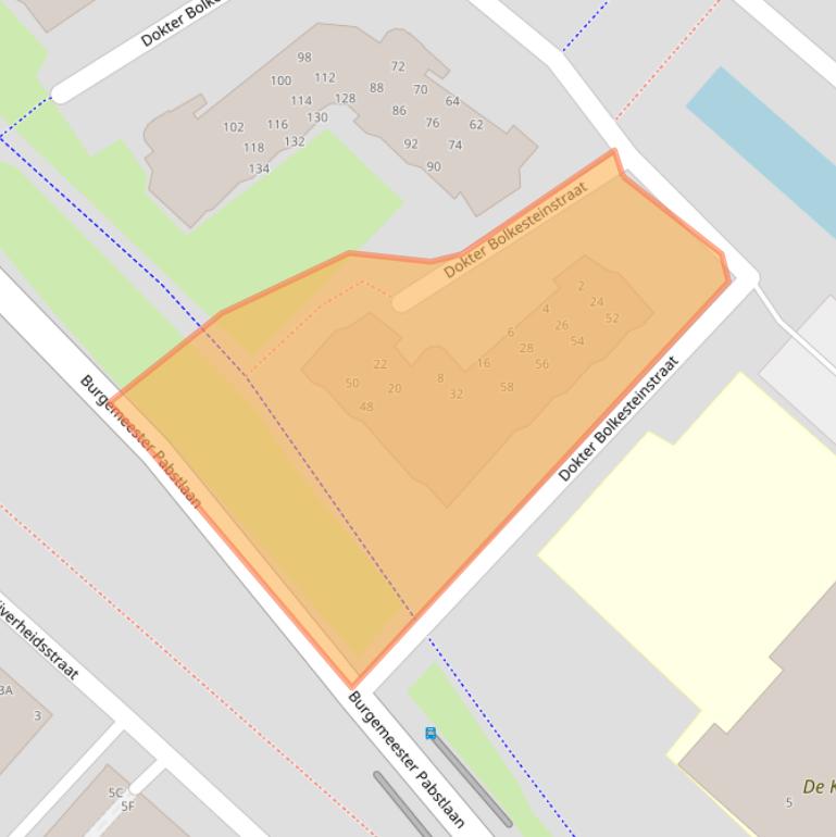 Kaart van postcodegebied 2132JT.