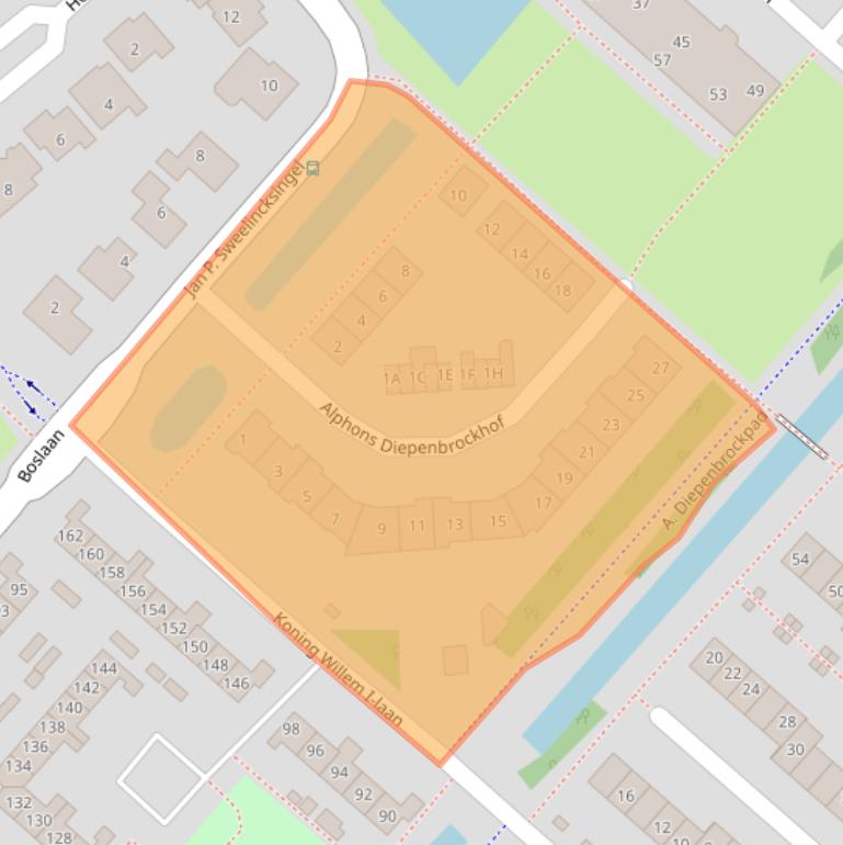 Kaart van postcodegebied 2132KA.