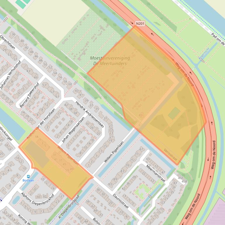 Kaart van postcodegebied 2132KK.