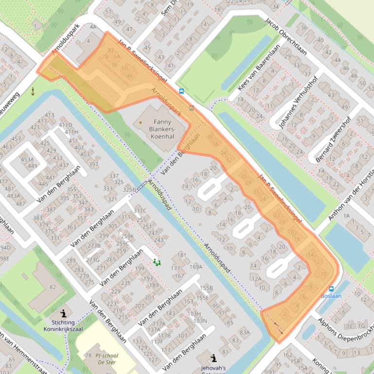 Kaart van postcodegebied 2132KL.