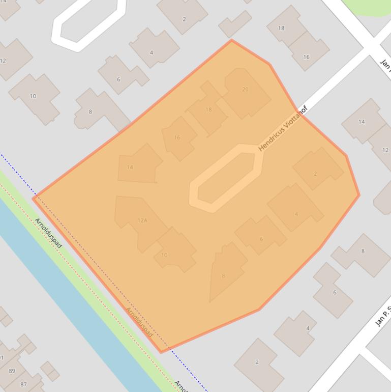 Kaart van postcodegebied 2132KN.