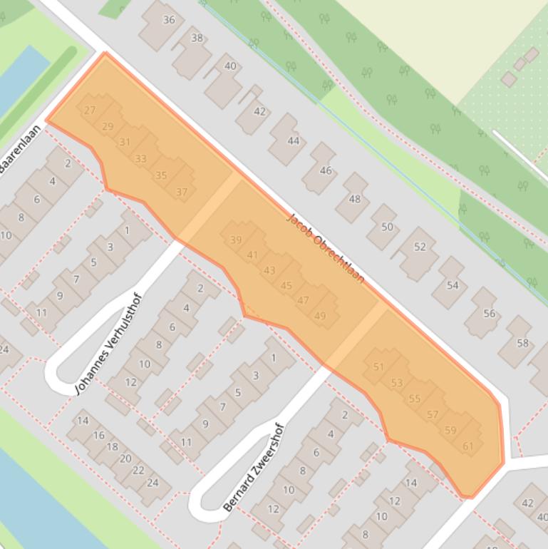 Kaart van postcodegebied 2132KT.