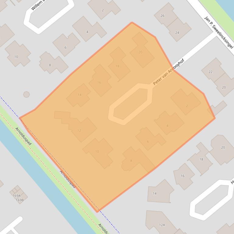 Kaart van postcodegebied 2132KX.