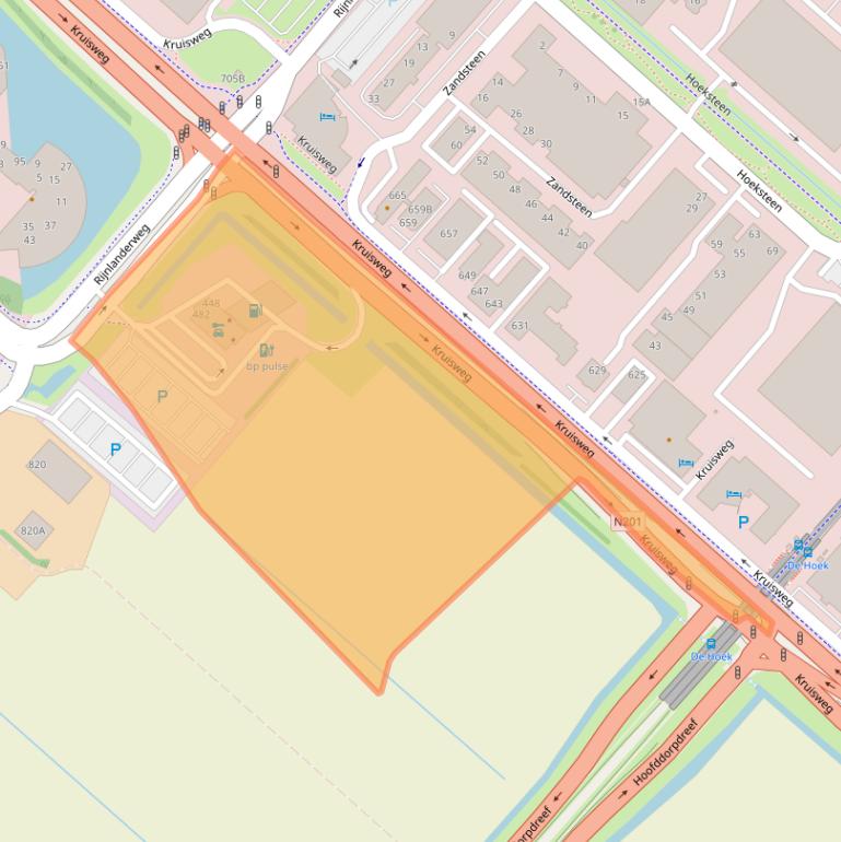 Kaart van postcodegebied 2132LA.