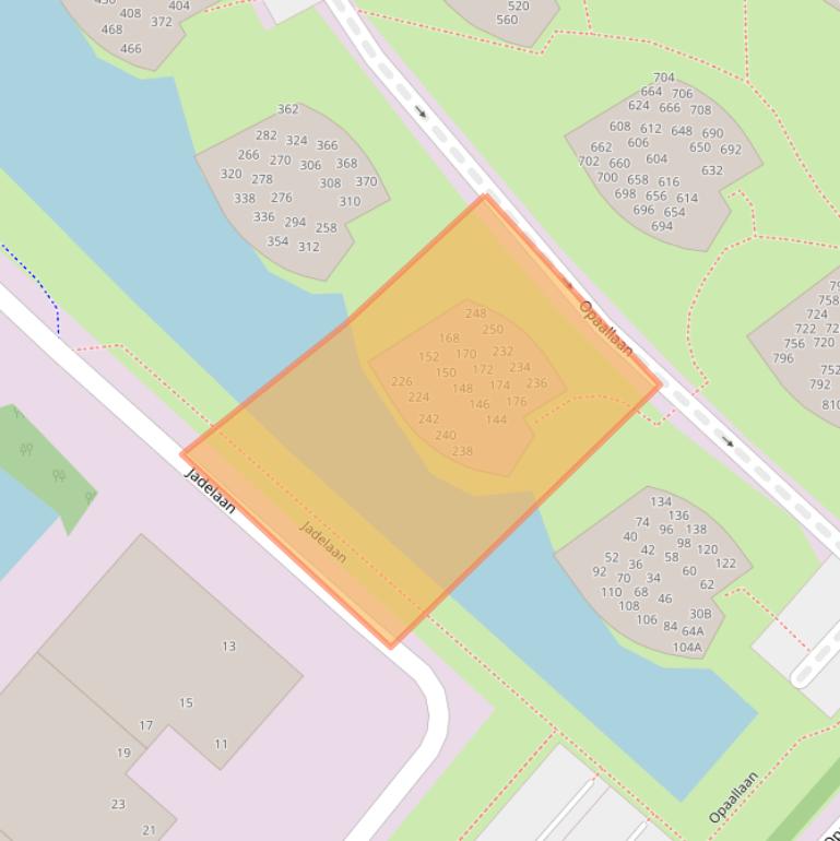 Kaart van postcodegebied 2132LC.