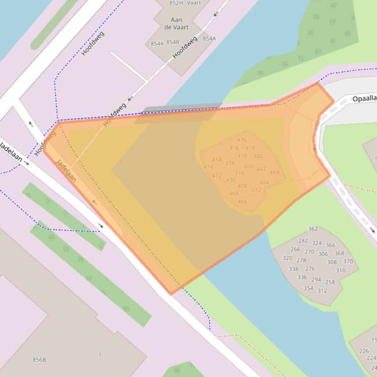 Kaart van postcodegebied 2132LE.