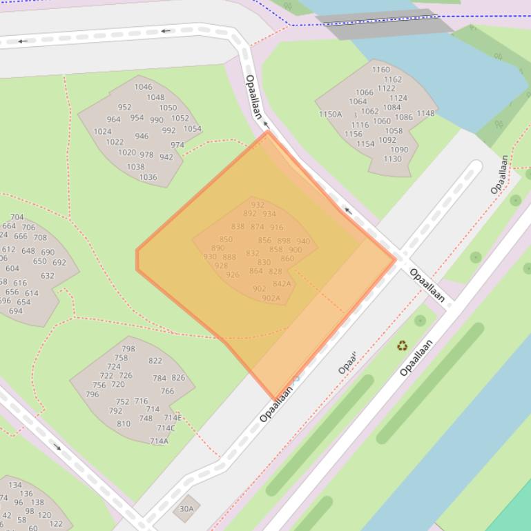 Kaart van postcodegebied 2132LK.