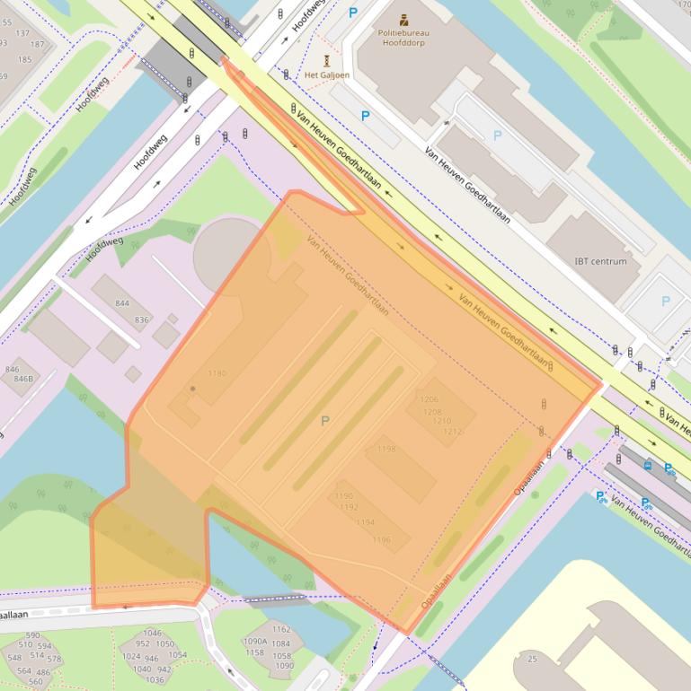 Kaart van postcodegebied 2132LN.