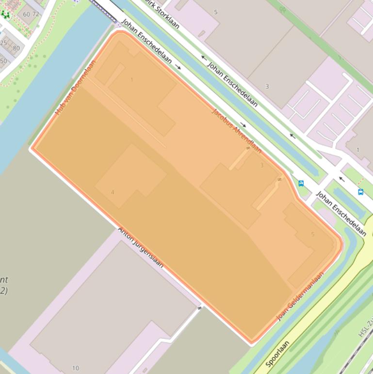 Kaart van postcodegebied 2132LP.