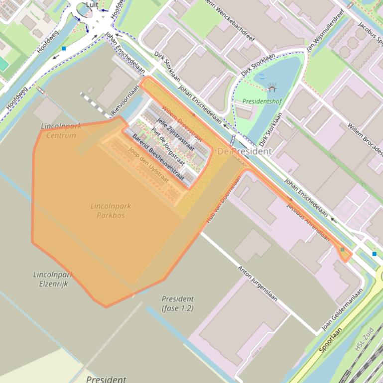 Kaart van postcodegebied 2132LX.