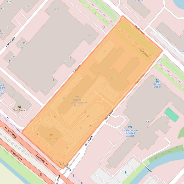 Kaart van postcodegebied 2132LZ.