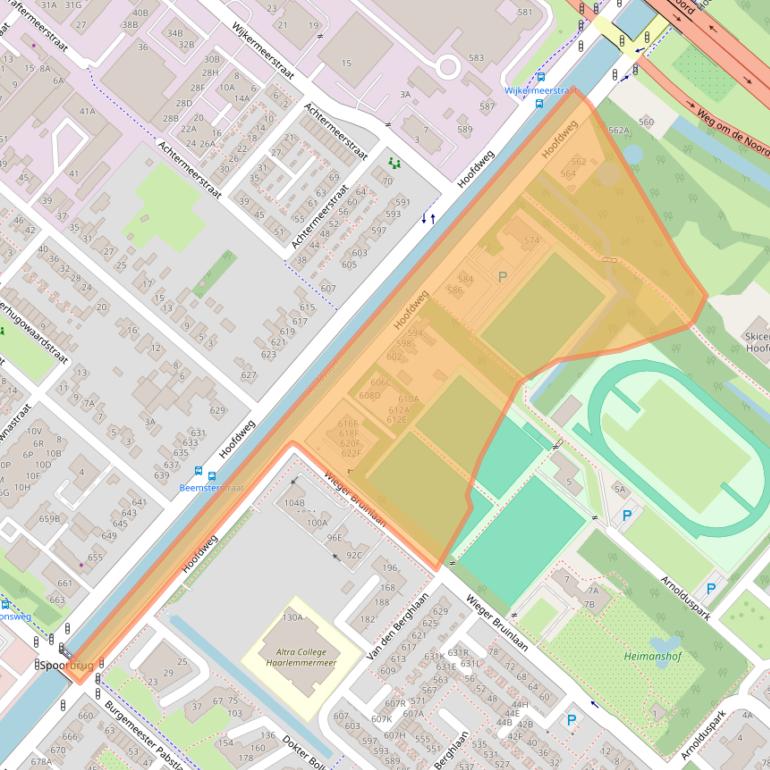 Kaart van postcodegebied 2132MJ.