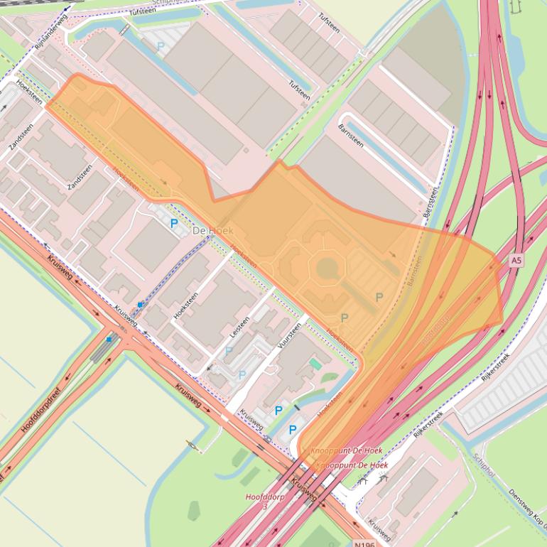 Kaart van postcodegebied 2132MS.