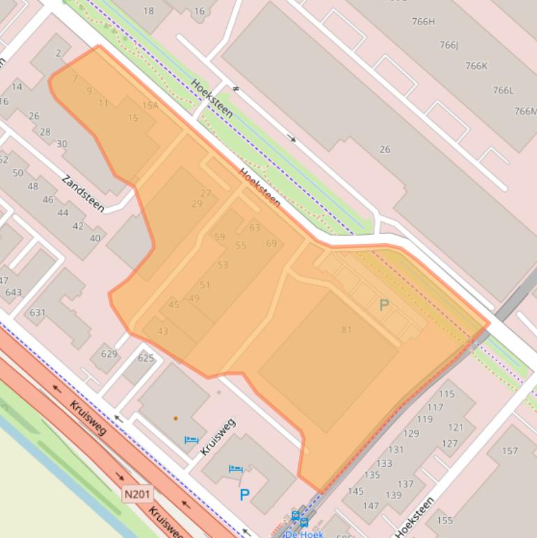 Kaart van postcodegebied 2132MT.