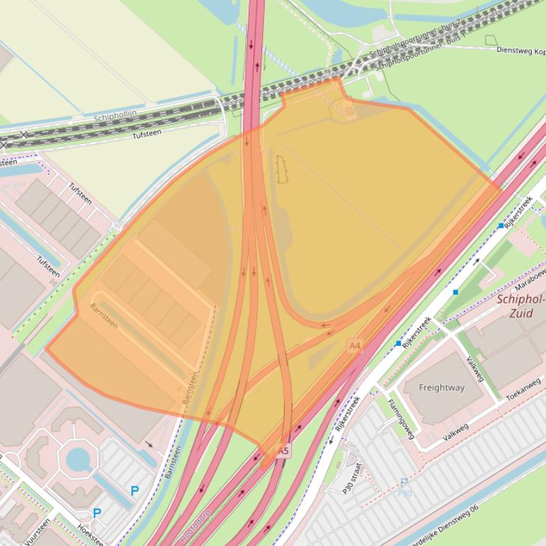 Kaart van postcodegebied 2132MV.