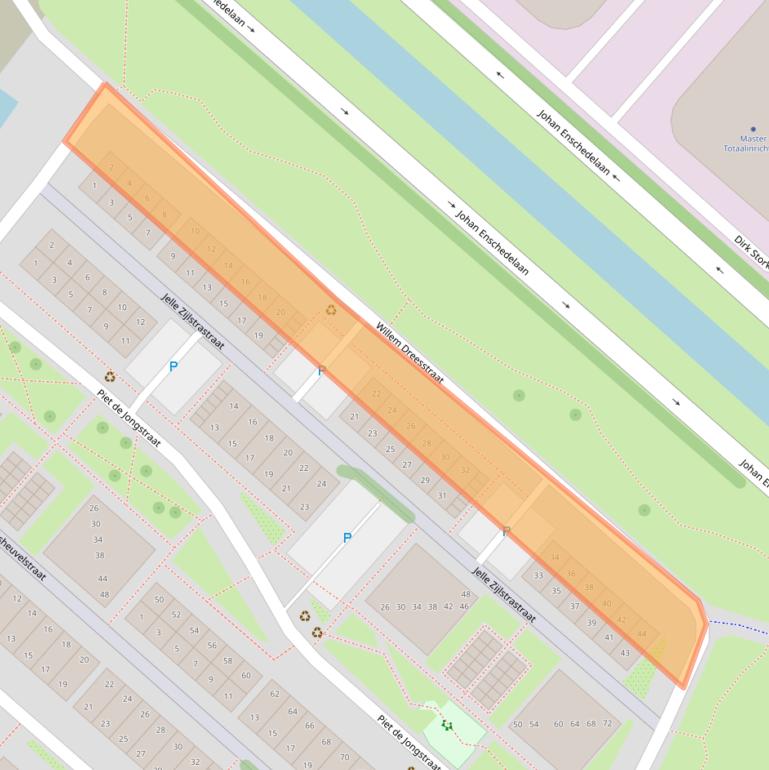 Kaart van postcodegebied 2132MW.