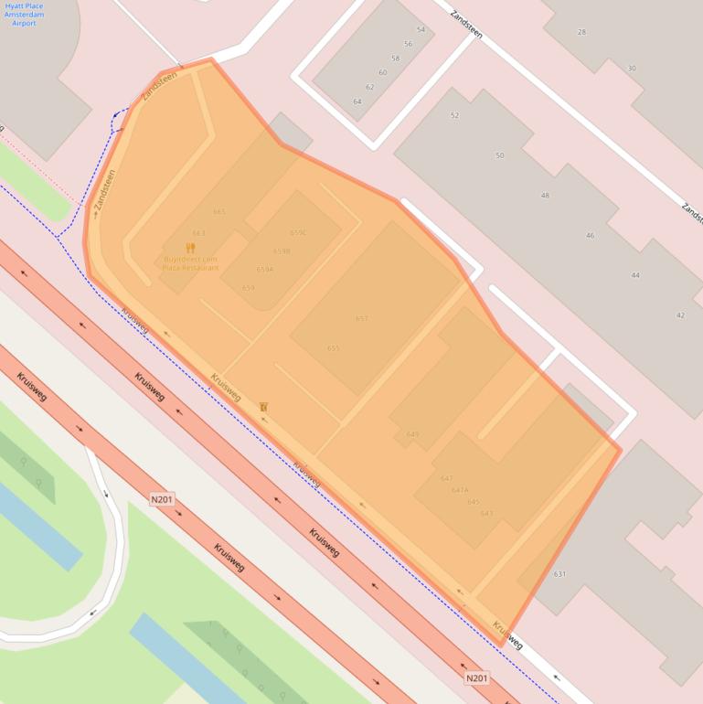 Kaart van postcodegebied 2132NC.