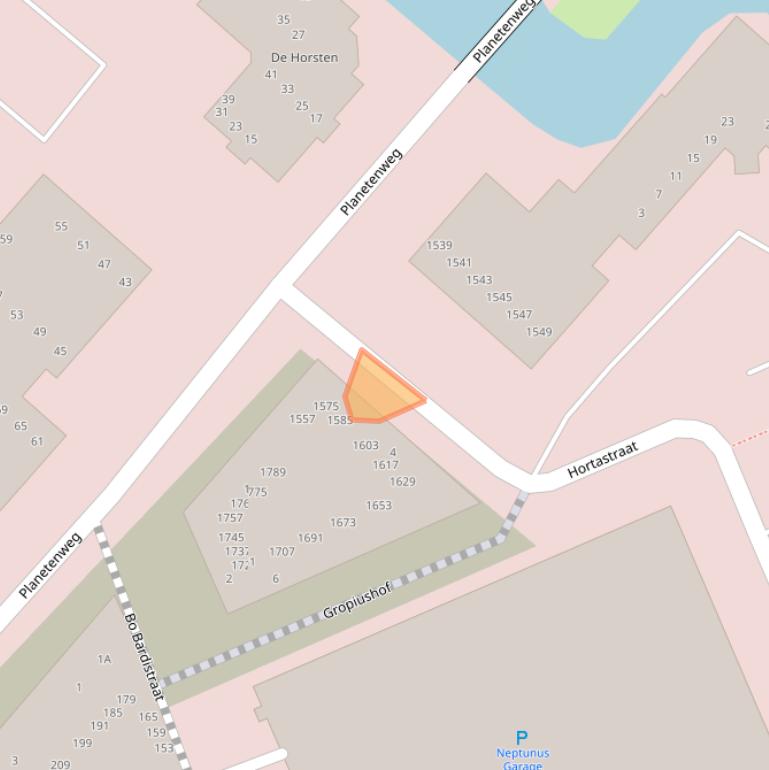 Kaart van postcodegebied 2132NH.