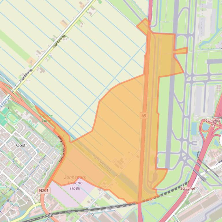 Kaart van postcodegebied 2132NK.
