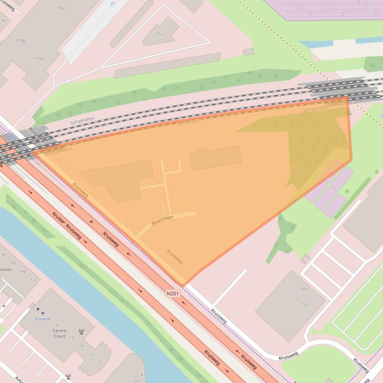 Kaart van postcodegebied 2132NP.