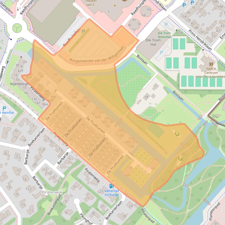 Kaart van postcodegebied 2132NZ.