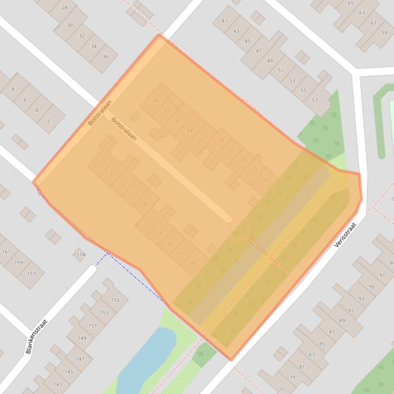 Kaart van postcodegebied 2132PJ.