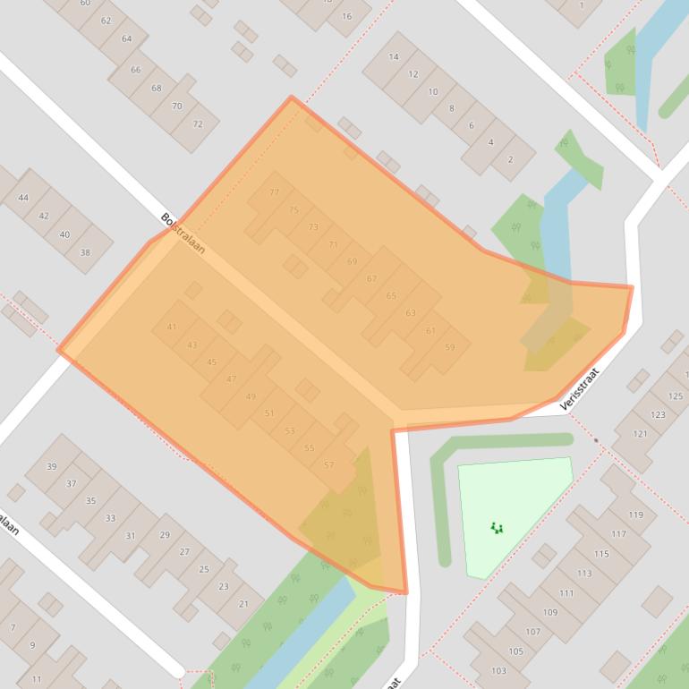 Kaart van postcodegebied 2132PK.