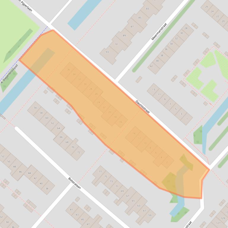 Kaart van postcodegebied 2132PS.