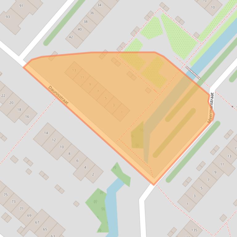 Kaart van postcodegebied 2132PT.