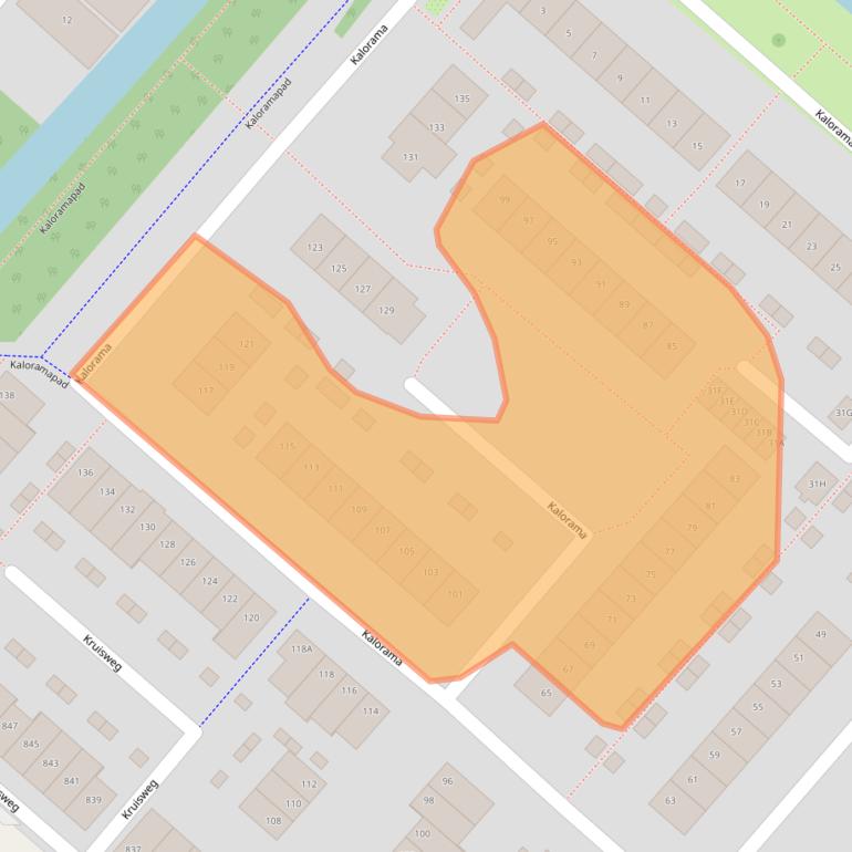 Kaart van postcodegebied 2132RC.