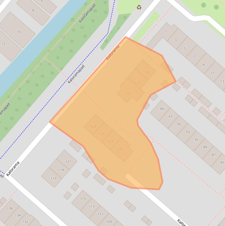 Kaart van postcodegebied 2132RD.