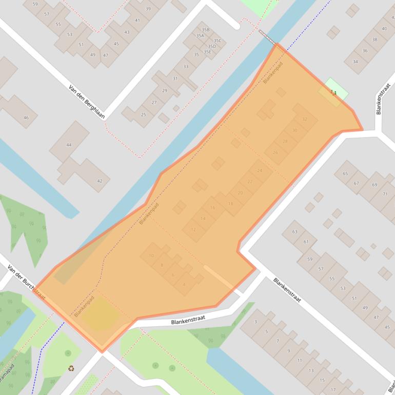 Kaart van postcodegebied 2132RX.