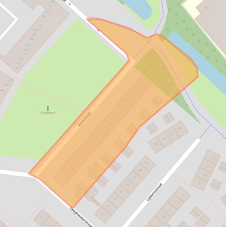 Kaart van postcodegebied 2132SE.